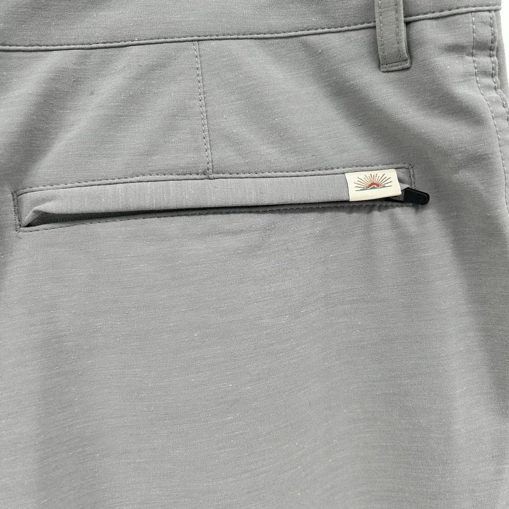 Faherty All Day Shorts Mens 36 OR 38 Gray Stretch Drawstring Hybrid Coastal